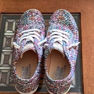 Skechers BOBS Multicolor Animal Print Shoes